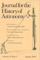 Journal For The History Of Astronomy投稿