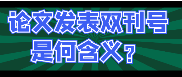 论文发表期刊的双刊号是何含义？