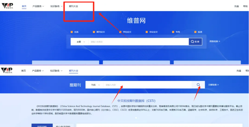 维普网检索期刊的正确方法